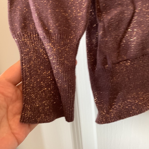 NWT LOFT Gold Sparkle Cardigan Sweater - Picture 11 of 15
